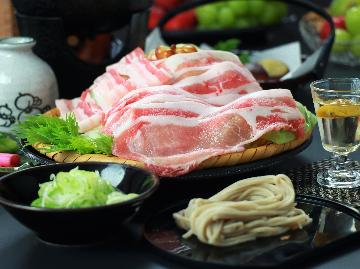 【1泊夕食付/スタンダード】信州産ブランド豚肉SPF豚を蕎麦茶でしゃぶしゃぶ♪