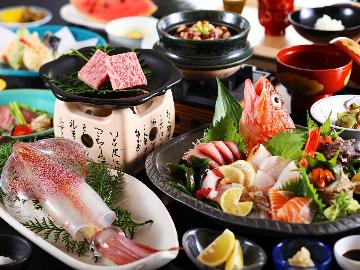 【活イカ姿造りコース】鮮度抜群の地魚姿盛り付き会席！春満喫プラン
