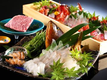 夏【特選コース】アコウとアワビのしゃぶしゃぶ・但馬牛ステーキ・岩ガキ・地魚盛り合わせプラン | お子様限定 花火特典付き