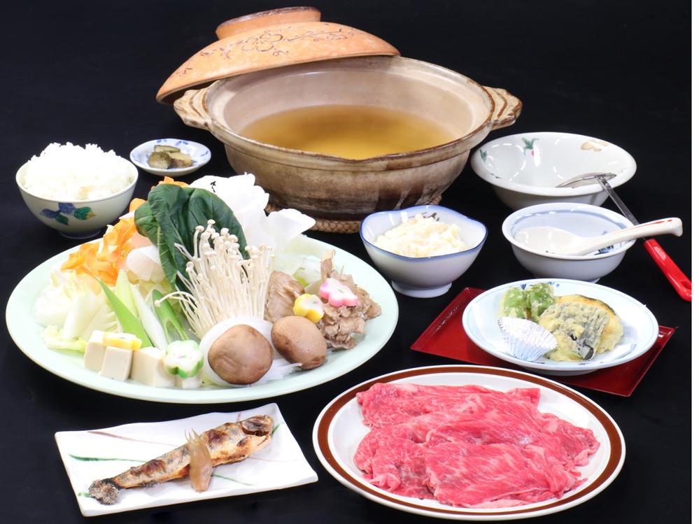 【但馬牛・すき焼きorしゃぶしゃぶ】但馬牛と自家製野菜を味わう贅沢旅♪【二食付き】