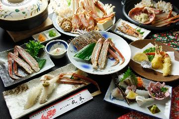 <GoToトラベルキャンペーン割引対象>活カニ握り寿司・カニ天ぷら付き☆松葉蟹特上カニフルコース