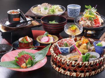 【スタンダード】～山の味コース～旬の物を活かしたこだわりの「最上の味」と「美神の湯」の温泉を堪能！