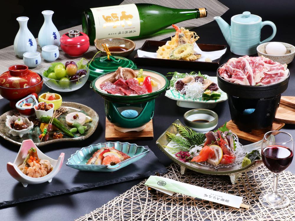 【グレードアップ】三大肉★ 鴨すき焼き × 馬刺し × 牛陶板焼 [特典付]