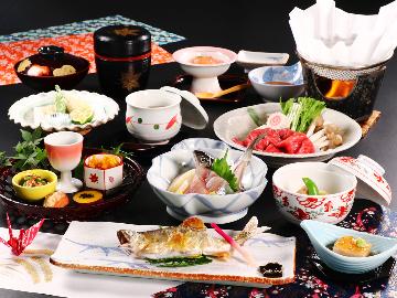 【お布団事前敷きでのんびり寛ぎプラン♪】 湯谷温泉＆季節を彩る旬会席-2食付-