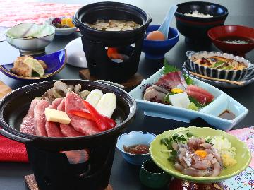【グレードアップ】メインをチョイス！★和牛陶板焼ｏｒ金目鯛の煮付け＆みやこ荘自慢の漁師めし！【1泊2