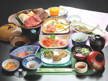 【ステーキ】ぶ厚い飛騨牛をジュージューお好みの焼き具合で♪古民家で飛騨の味と温泉三昧《１泊２食付》