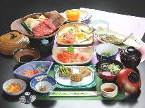【ステーキ】ぶ厚い飛騨牛をジュージューお好みの焼き具合で♪古民家で飛騨の味と温泉三昧《１泊２食付》