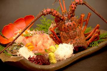 【秋〜春｜美食の休日　】NEMU会席&日南・伊勢海老お造り(250g以上/匹)