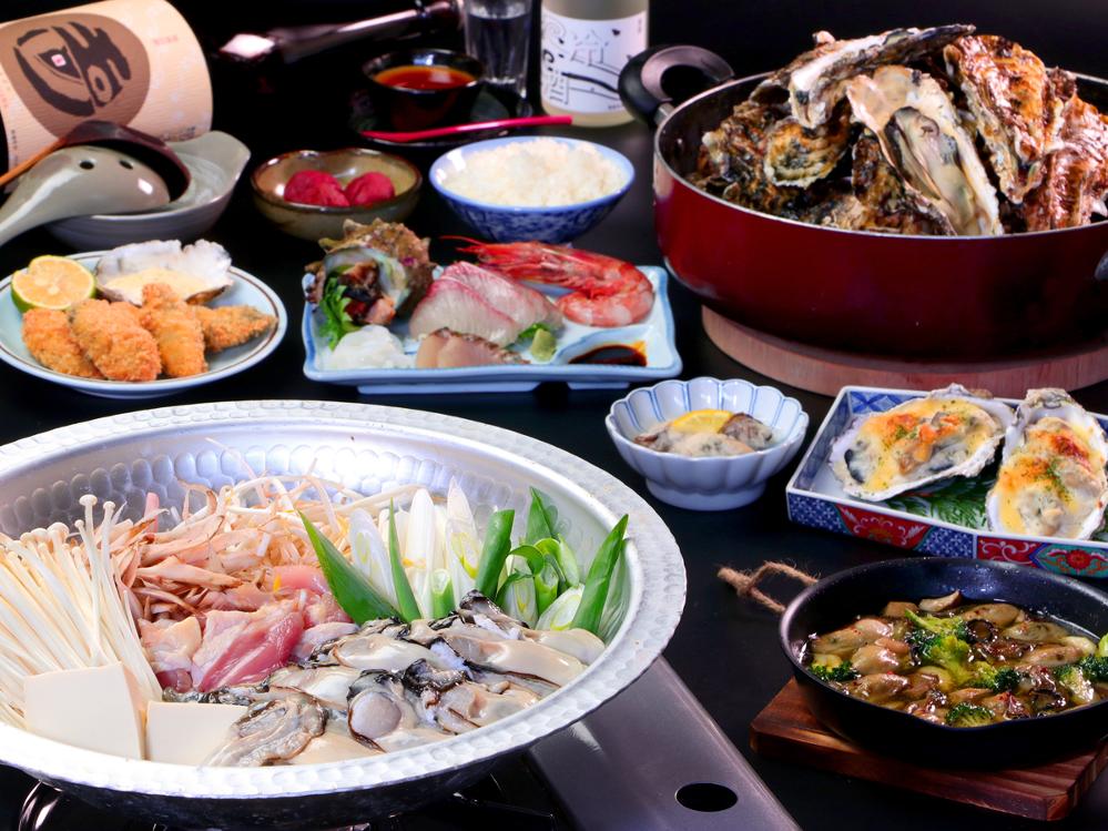 【牡蠣フルコース★2食付】当館自慢の獲れたて新鮮養殖カキを味わい尽くす！