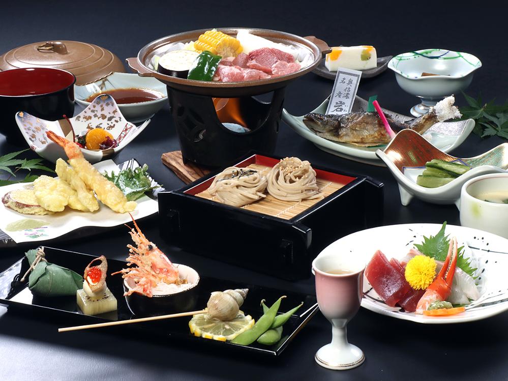 【信州山河の幸】信州ポークの陶板焼きと信州川の幸岩魚の塩焼き＆信州そば☆スタンダード一泊二食付プラン