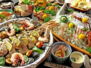 【至高の極みの贅沢コラボ♪♪舟盛りと宝楽焼きの【極みコース】日本遺産に指定「伊弉諾神宮」車で５分♪