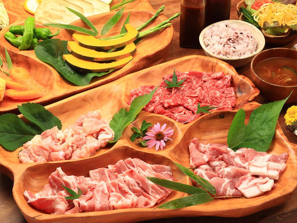 【1泊2食】「売木産炭火焼きBBQ」やわらかい信州産のお肉と甘い自家製高原野菜を香ばしく♪