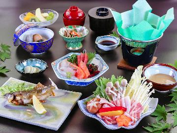 【2食付◆いも豚のしゃぶしゃぶ】地元ブランド豚のしゃぶしゃぶと旬の食材で茨城の味覚を味わう