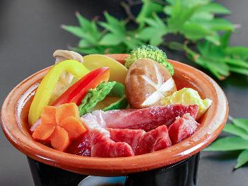 【2食付◆常陸牛の陶板焼き】茨城を代表する黒毛和牛の最高級ブランド・常陸牛を陶板焼きでご堪能ください