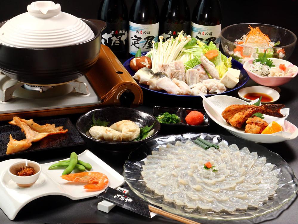 【 個室食×貸切風呂 】至福のひとときを♪ふぐフルコース☆-華hana-［１泊２食付］