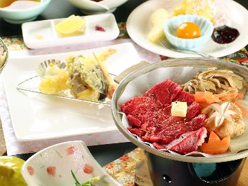 【ディスカバーかみのやまキャンペーン】メインは《山形牛陶板焼き》と郷土料理［2食付］★個室食確約★