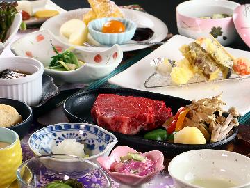 【ディスカバーかみのやまキャンペーン】メインは《山形牛ステーキ》と郷土料理［2食付］★個室食確約★