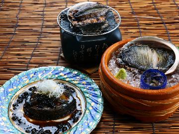【あわび・サザエグレードアッププラン】贅沢食材集結！「カニ」×「アワビ」×「サザエ」最強コラ