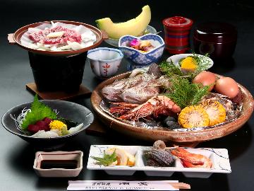 旦那一押し(●＞V＜)美味!! 豪華に宝楽焼＋和定食＋ステーキ☆〔1泊2食付き〕...