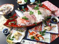 大満足！ピッチピチの魚介をふんだんに食べつくす( *´艸｀)日本海舟盛り海鮮プラン♪