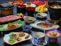 【ネット予約限定５大特典付き】神水館の極上の味覚と美肌の湯　会席料理全12品 上州牛サーロイン三波石焼き会席