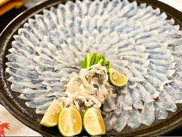 【てっさ・ひれ酒付☆】福井の地魚に若狭フグを満喫できる豪華プラン♪