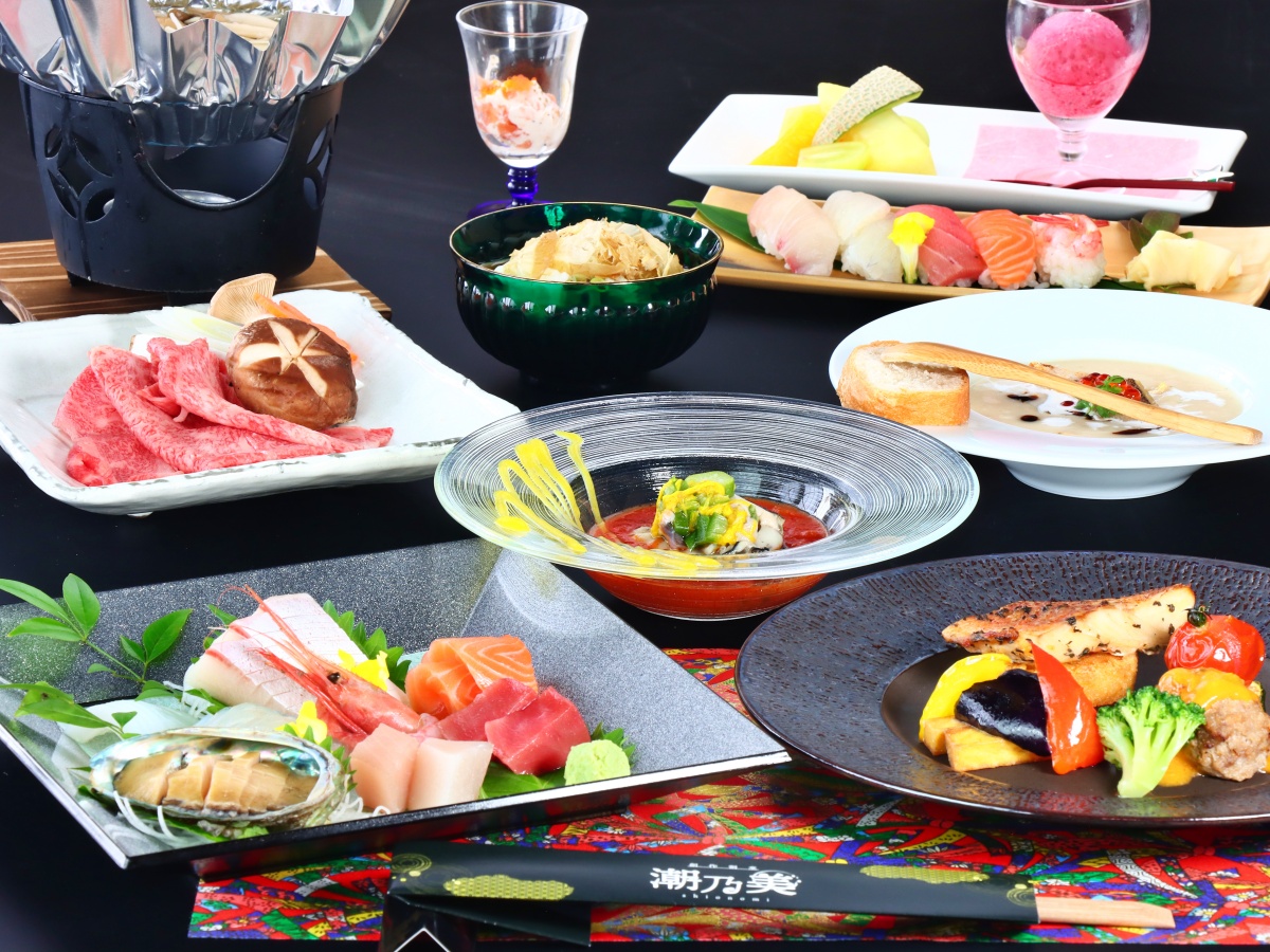 【しおの華会席】氷見牛×新鮮な魚介類を楽しめる♪富山の旬を堪能出来るー1泊2食ー