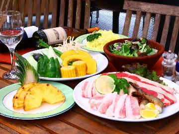 ◆BBQスタンダード◆-2食付- ジューシーな富士ヶ嶺ポークを味わう♪