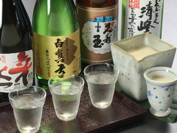 【地酒飲み比べ】自慢料理と旨い酒☆自家製どぶろく&地酒3種を飲み比べ♪