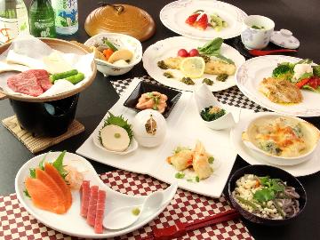 【スタンダード2食付】～おもてなしの膳～自然の恵みたっぷりの和洋折衷料理♪《天然の白馬栂池温泉》