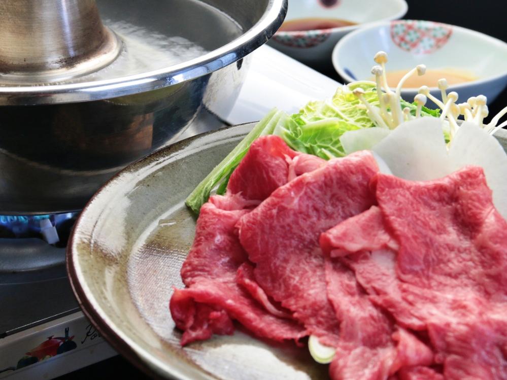 【グレードアップ】＜飛騨牛 しゃぶしゃぶ＞＆中津川 季節の料理を贅沢に味わう会席料理♪1泊2食付