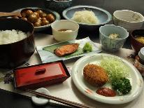 【冬季連泊☆朝食付】 野沢産コシヒカリと手作りコロッケでしっかり朝ごはん♪チェックイン20時までＯＫ
