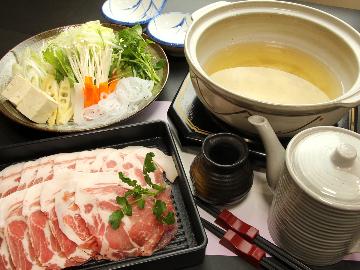 【冬限定！麓山高原豚】とこトンこだわり☆＜鍋＞または＜しゃぶしゃぶ＞から選べるグレードアップ２食付♪