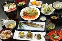 ほっこり田舎料理の基本プラン☆心に残る創作手料理と源泉かけ流しの天然温泉を堪能《貸切風呂無料》