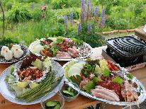 【持ち込みOK】ボリューム満点！自然の恵みと地元のおいしいお肉をご用意！手ぶらでガーデンバーベキュー