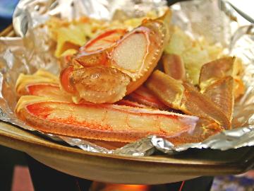 2種類の鍋からチョイス♪《すき焼きorしゃぶしゃぶ》+《焼きガニ付》冬季限定プラン
