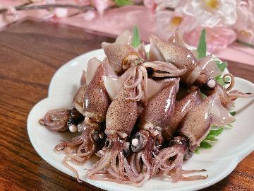 【4~5月限定!ホタルイカしゃぶしゃぶ付】つるだ旦那厳選★大満足リーズナブル海鮮コース≪1泊2食付≫