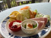 【連泊プラン】【朝食サービス】農園で採れた野菜を使ったボリューム満点！デザート付贅沢朝食☆