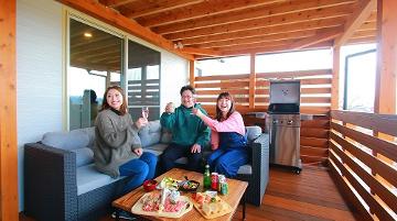 【2023年2月19日(日) 新しくOPENします】トレーラグランピング上田屋碧AO(夕食BBQ付)
