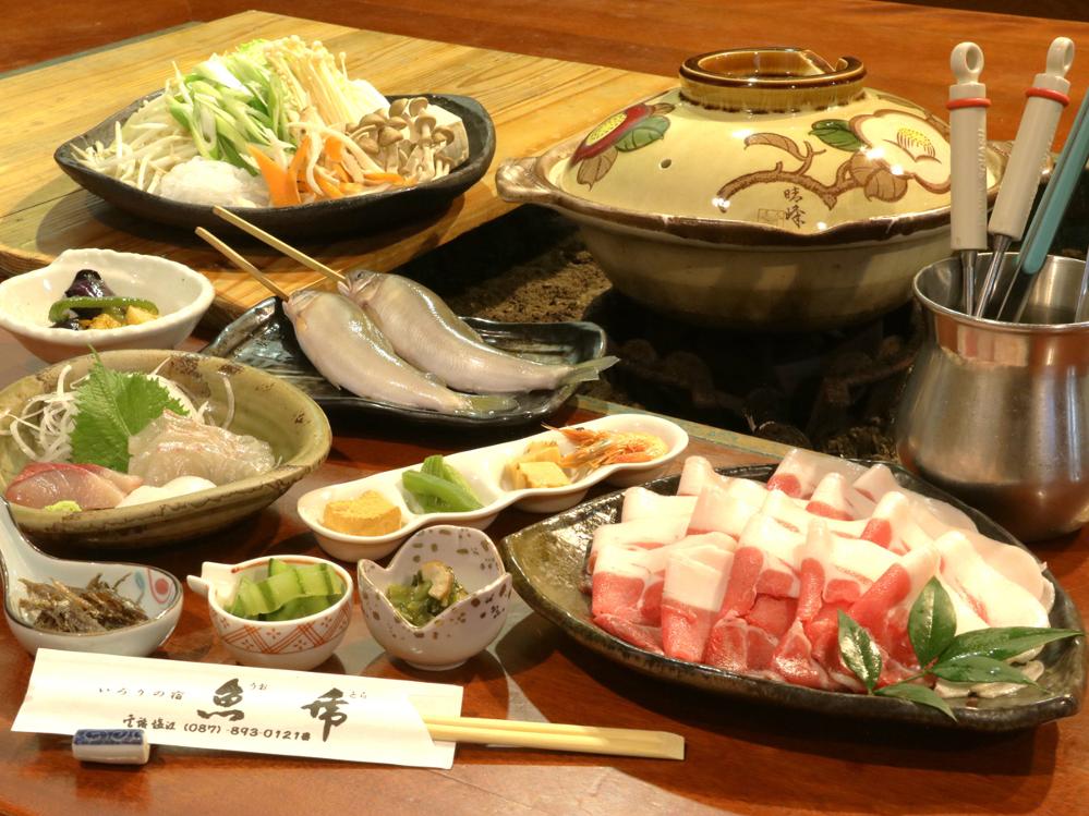 《ぼたん鍋》人気＆リピーター率No.1塩江町名物の猪料理―1泊2食―