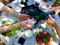 【春・夏限定】昼は海が見える丘でBBQ☆夜は花火で満喫プラン♪＜1泊2食＞