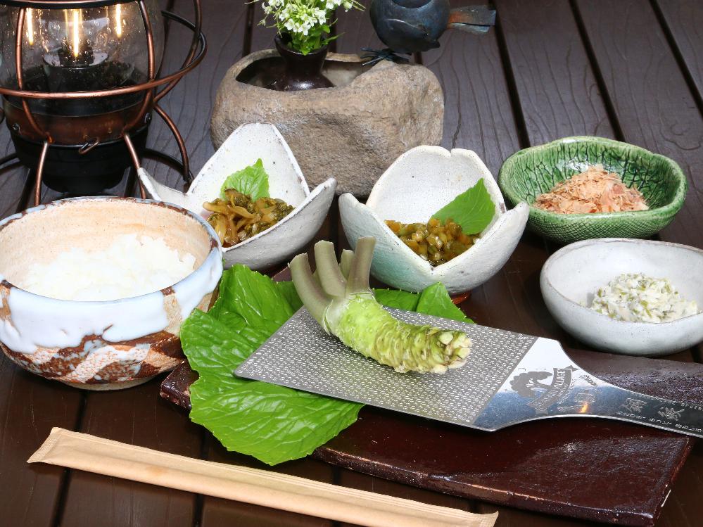 【朝食とわさび付き】わさび好き必見！！自家製無農薬わさびを使った絶品わさび丼を手作りしよう♪