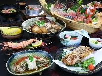 【豪華舟盛りコース】海鮮8種舟盛りに伊勢エビ&サザエが加わった豪華な舟盛をご堪能♪