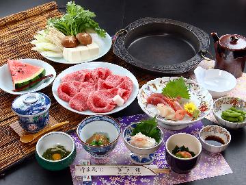 ◆【福島牛のすき焼き】“薬師の湯”と和庭園を満喫するプレミアムステイ