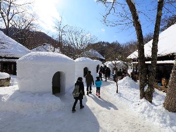 【1/30～3/1限定】平家の里と水の郷スノーパークで湯西川温泉かまくら祭をたっぷり満喫♪囲炉裏料理