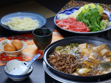【冬季限定】1日2組限定♪源泉かけ流し貸切温泉と県産和牛すき焼きであたたかなひと時を・・・