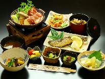 【いのぶた陶板焼き  1泊2食付】グレードアップ★肉の旨味堪能！猪豚陶板焼き×地のもの手作り料理♪