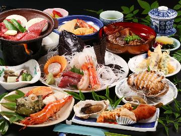 【松阪牛・アワビ・活造り盛】　豪華　三重三大味覚よくばりプラン＝特典：駐車場無料＝　[1泊2食付]